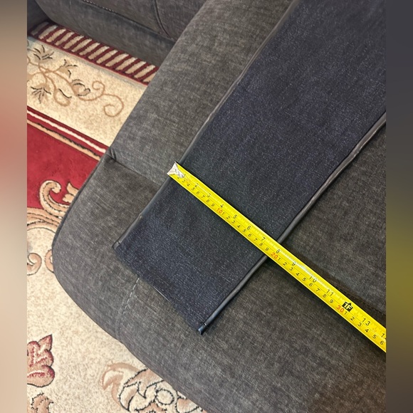 Abercrombie & Fitch denim &Faux Leather the Ankle Straight Ultra High Rise Jeans - Picture 12 of 14